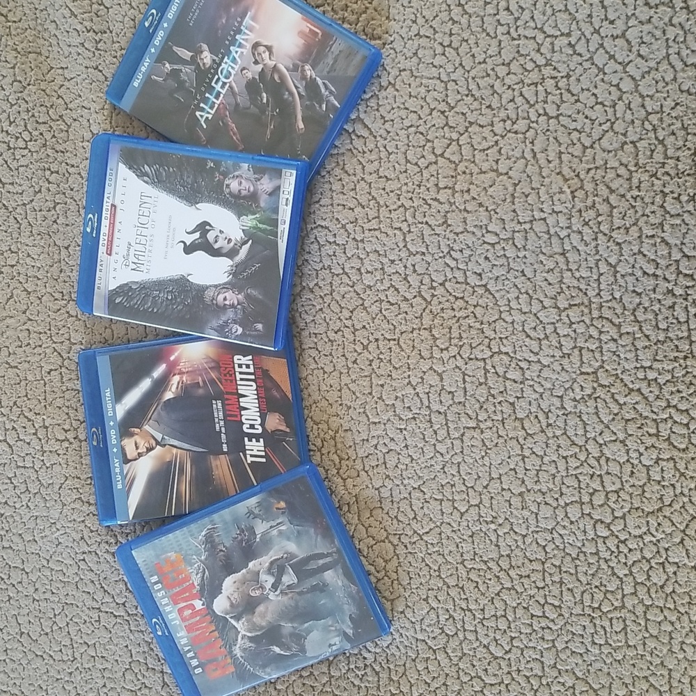 4 Blue Ray movies